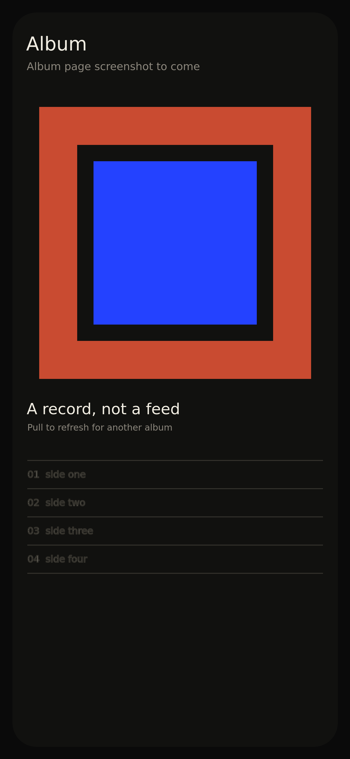 Placeholder for Sillon album page screenshot.