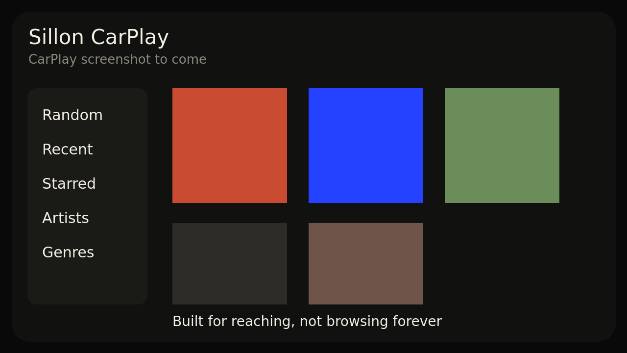Placeholder for Sillon CarPlay screenshot.